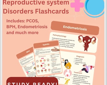 NCLEX Med-Surg Flashcards: Reproductive System (Digital Download)