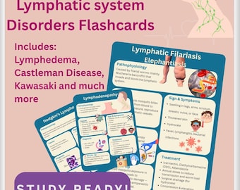 NCLEX Med-Surg Flashcards: Immune & Lymphatic System (Digital Download)