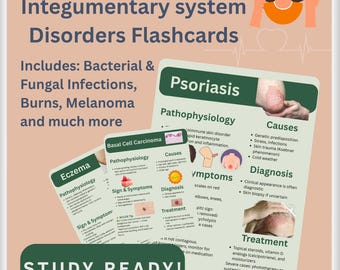 NCLEX Med-Surg Flashcards: Integumentary System (Digital Download)