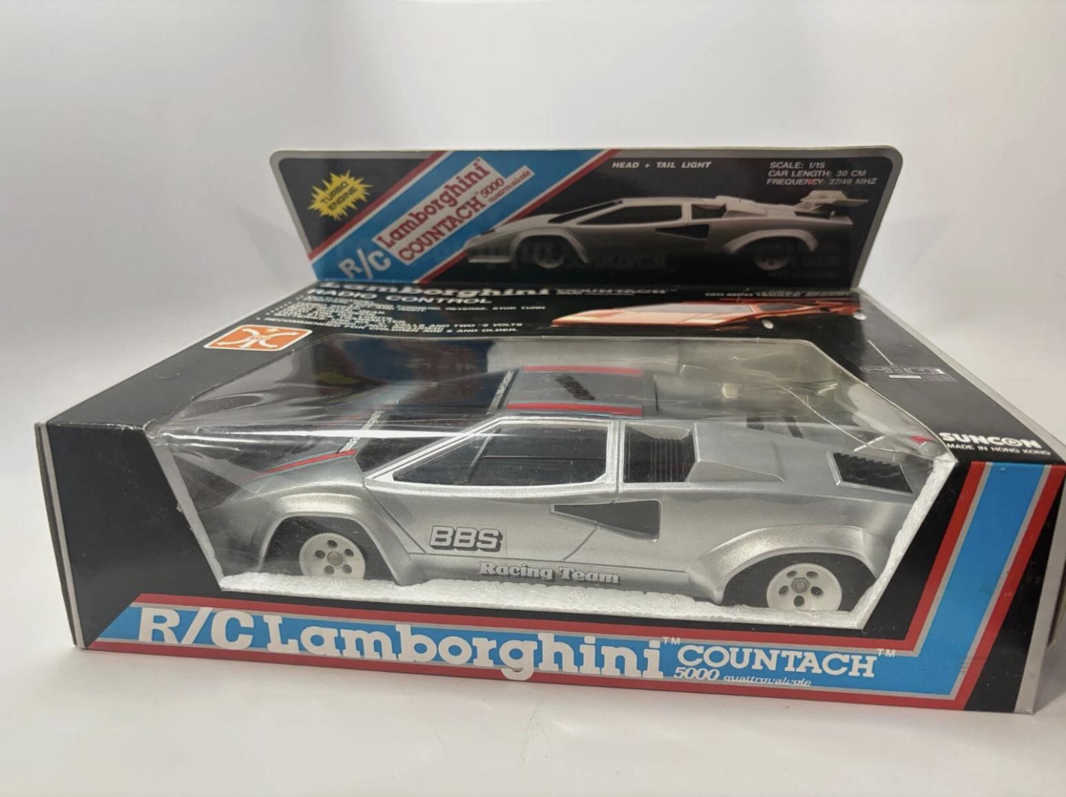 New Vintage Lamborghini Countach 5000 Qv Rc Car Suncon Radio