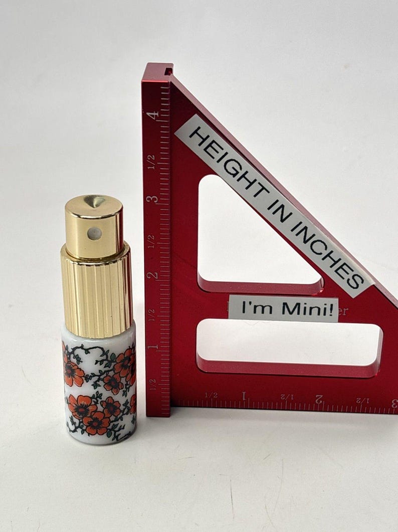 VTG Porcelain West Germany Perfume Bottle Atomizer Travel Purse Spray 70s Floral Bild 7