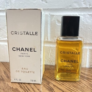 Vintage Chanel Cristalle Paris Eau De Toilette 4oz Jumbo Perfume Splash With Box