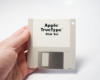 Vintage 1990 Apple TrueType Disk Set Software Apple Macintosh Mac Floppy Disk