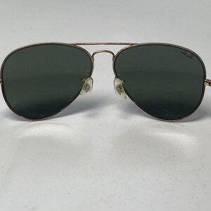 Gafas de sol RayBan Aviator doradas, pastel, moradas y violetas, B&L Vintage 58 14 imagen 6