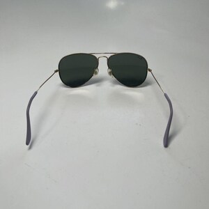 Gafas de sol RayBan Aviator doradas, pastel, moradas y violetas, B&L Vintage 58 14 imagen 5