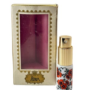 VTG Porcelain West Germany Perfume Bottle Atomizer Travel Purse Spray 70s Floral Bild 1