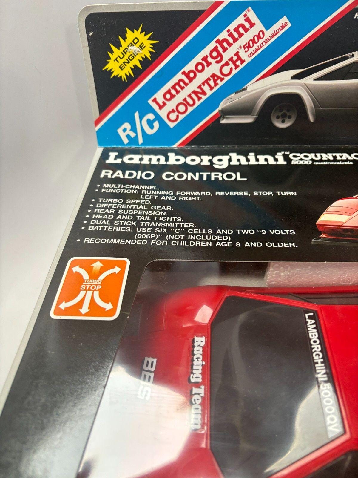 New Vintage Lamborghini Countach 5000 Qv Rc Car Suncon Radio