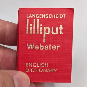 Vintage Langenscheidt Lilliput Webster English Dictionary – Miniature Book