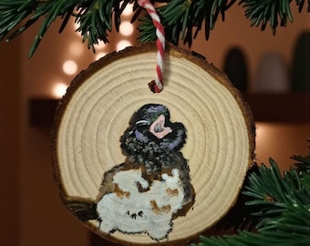 Adorno pintado a mano de pájaro cantor / regalo único