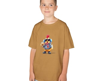 Fun Cartoon Kids Tee, Playful Tee, Cute Kids Shirt, Gift for Kids, Summer Kids Clothing, Animal Graphic Tee, Matching Family