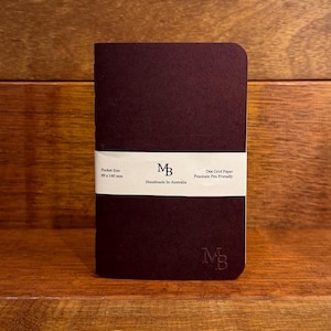 Set mit zwei handgefertigten Taschen-Notizbüchern / Journalbeilagen - Füllfederhalter-freundlich - Feldnotizengröße Bild 7