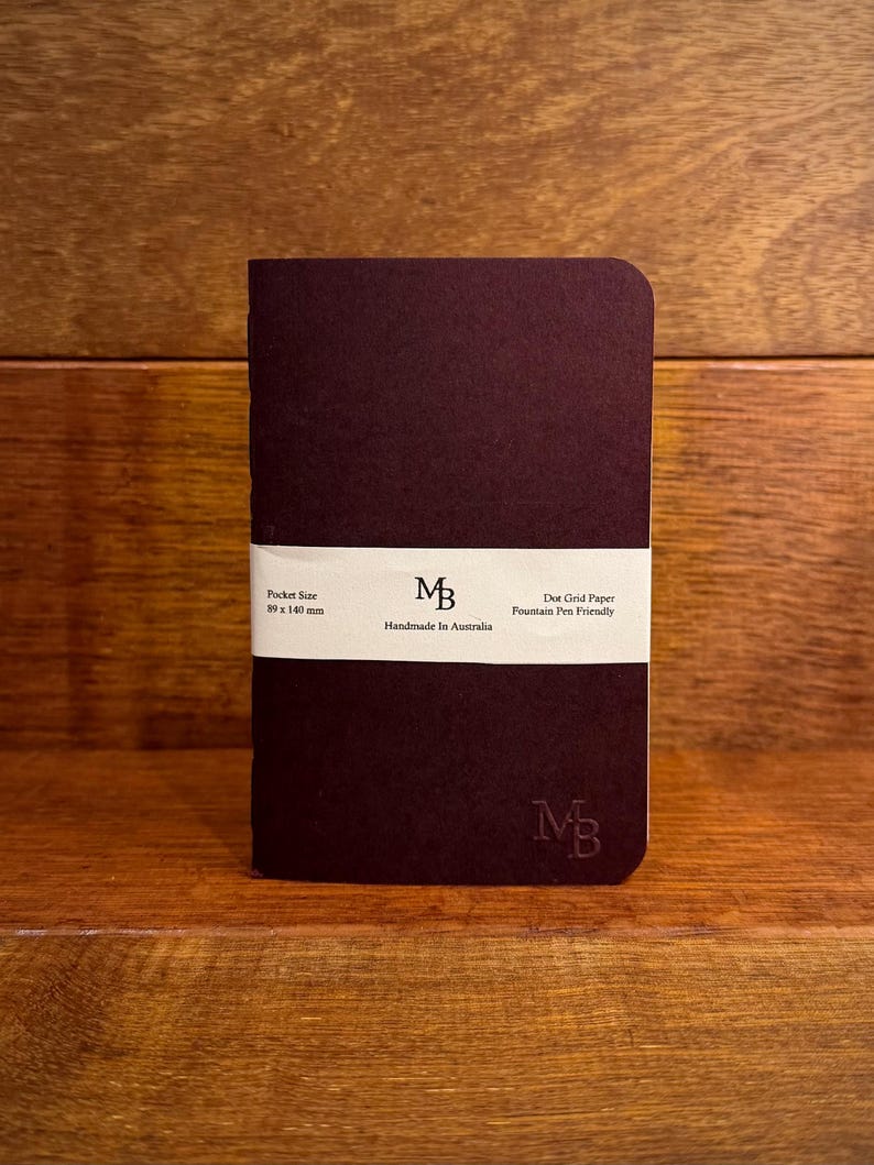 Set mit zwei handgefertigten Taschen-Notizbüchern / Journalbeilagen - Füllfederhalter-freundlich - Feldnotizengröße Bild 7