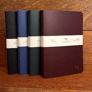 Juego de dos cuadernos/insertos de diario B6 hechos a mano - Aptos para pluma estilográfica