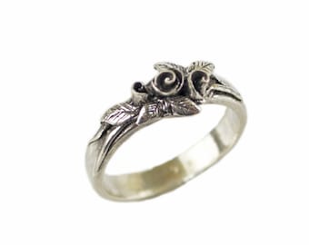 Rose Ring Silver - Flower Ring - Rose Jewelry Flower Jewelry - Silver Rose Sterling Rose - Silver Flower - Nature Inspired Jewelry - Rose