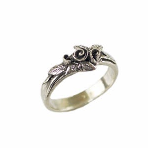 Rose Ring Zilver - Bloem Ring - Rose Sieraden Bloem Sieraden - Zilver Roos Sterling Rose - Zilveren Bloem - Natuur Geïnspireerde Sieraden - Rose
