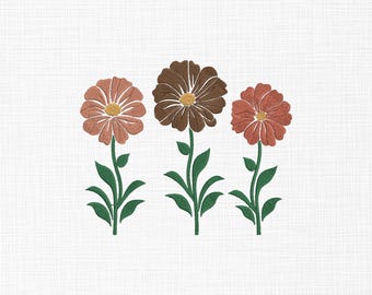 Mini Flowers Embroidery Design, 5 Sizes (Download)