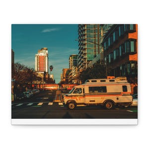 Urban Landscape Matte Canvas Print, City Art Decor, Wall Art for Home, Modern Artwork, Gift for Housewarming, City Vibes