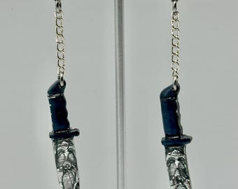 Hangoorbellen met spookgezicht: griezelige horrorcore-sieraden