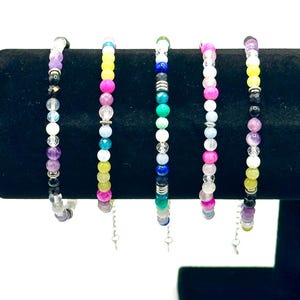 Pride Multi-Gemstone Bracelet: Gay, Pan, MLM, Asexual, Transgender, Non-Binary Flag Color Multi-Gemstone Crystal Bracelet