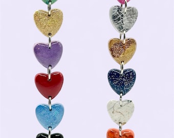 12 Eras Inspired Heart or Diamond Charm Earrings - Swiftie Jewelry or Gift