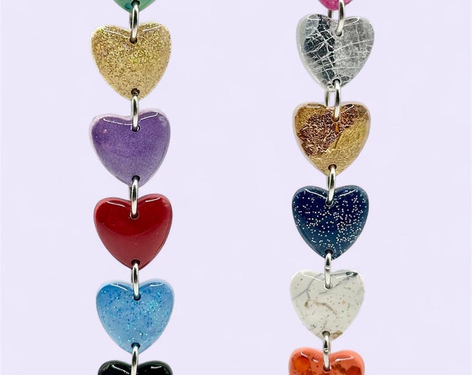 12 Eras Inspired Heart or Diamond Charm Earrings - Swiftie Jewelry or Gift