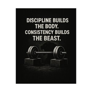 Motivational Fitness Poster: Inspirational Gym Wall Art