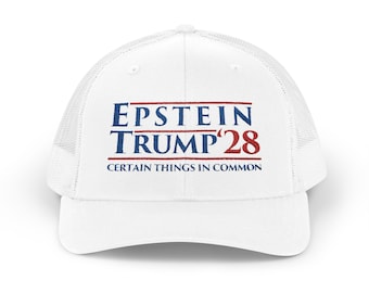 Epstein Trump '28 Hat - Embroidered Trucker Snapback (Unisex - Multiple Colors)
