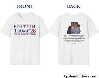 Camiseta Epstein Trump '28 Series - Do Lado Mais Jovem - Protesto em Estilo de Campanha - Camiseta com Estampa em Vinil
