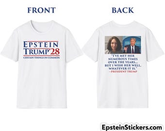 Camiseta Epstein Trump '28 - "Desejo-lhe tudo de bom" - Paródia da citação de Trump (Unissex)