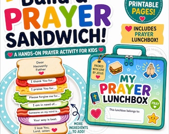 Prayer Sandwich Craft for Kids, Learn How to Pray Sunday School Activity