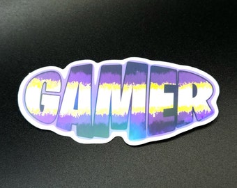 Gamer pride sticker for water bottle, laptop, skateboard