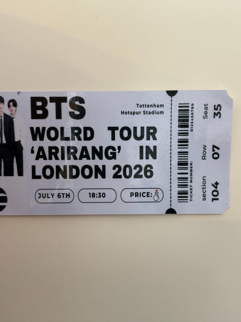 BTS 2026 ARIRNAG World Tour London Tottenham Hotspur Stadium 6th-7th ...