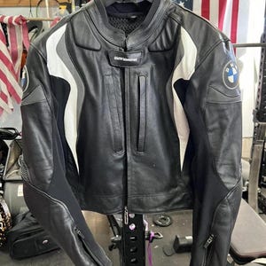 BMW MOTORRAD Vintage Leather Racing Jacket, Men&#39;s Genuine Cowhide Motorcycle Gear, Biker Riding Leather Jacket, An Excellent Gift For him
