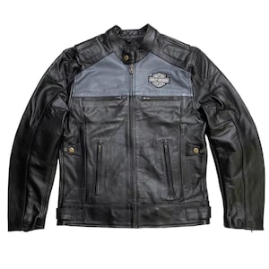Harley Davidson Leather Jacket: Vintage Motorcycle Racing Style