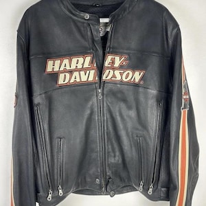 Handmade Harley Davidson Leather Motorcycle Jacket: Genuine Cowhide Biker Gear