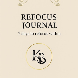 Refocus Journal | 7-Day Guided Self-Reflection Journal for Women | Digital Download