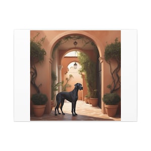 Great Dane Canvas Wall Art  Elegant Dog Breed Home & Office Decor