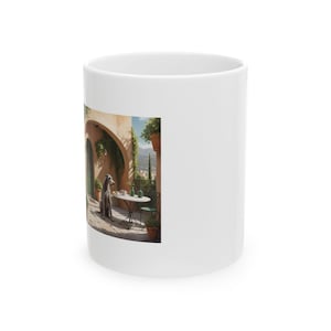 Irish Wolfhound Coffee Mug, Elegant Dog Lover Gift, Unique Irish Wolfhound Art Cup, Ceramic Sighthound Mug for Tea or Coffee