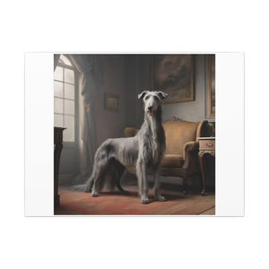 Scottish Deerhound Canvas Wall Art Elegant Sighthound Home Décor