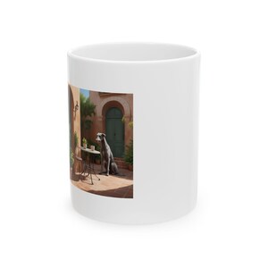 Scottish Deerhound Coffee Mug, Ceramic Dog Lover Gift, Unique Deerhound Art Cup