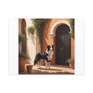 Border Collie Leinwand Kunst Elegante Hunderasse Home & Office Decor
