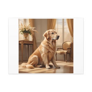 Golden Retriever Canvas Wall Art Elegant Dog Breed Home Décor