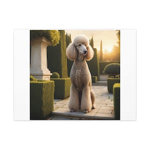 Standard Poodle Canvas Wall Art Elegant Dog Lover Home Décor