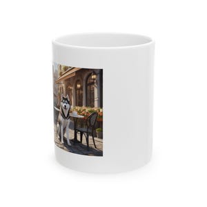 Siberian Husky Coffee Mug, Ceramic Dog Lover Gift, Unique Siberian Husky Art Cup