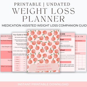 Weight Loss Planner - GLP-1 Companion for Weight Loss with Start-Up Guide and Weekly Tracking - Printable Only