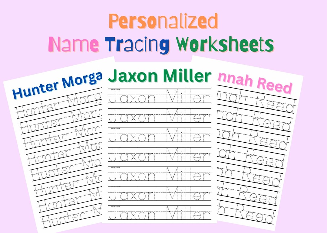 Personalized Name Tracing Worksheet | Preschool Handwriting Practice ...