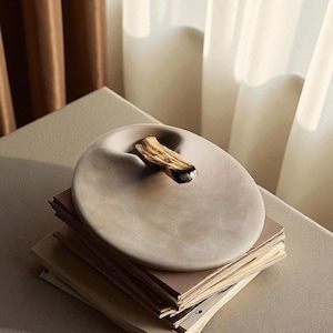 Artisanal Minimalist Ceramic Palo Santo Holder – Wabi-Sabi Inspired Incense Burner Plate