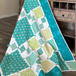 Made To Order Turquoise Timeless Quilt / 4 sizes