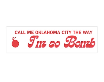 Adesivo per paraurti raffigurante Timothy McVeigh, un bombardiere di Oklahoma City.