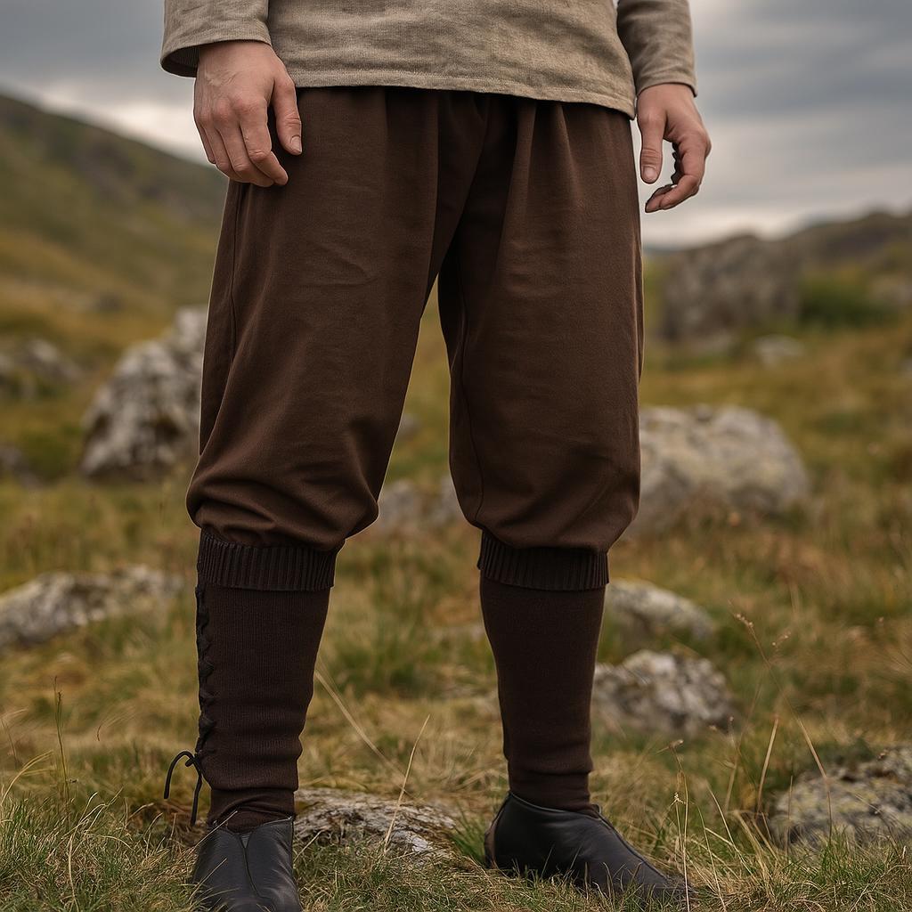 Leonardo Carbone® Magnus Pantalone Vichinghi, Con Lacci Delle Gambe, Abbigliamento Medievale, Costume, Abbigliamento Festival, LARP, Cosplay - Foto 4